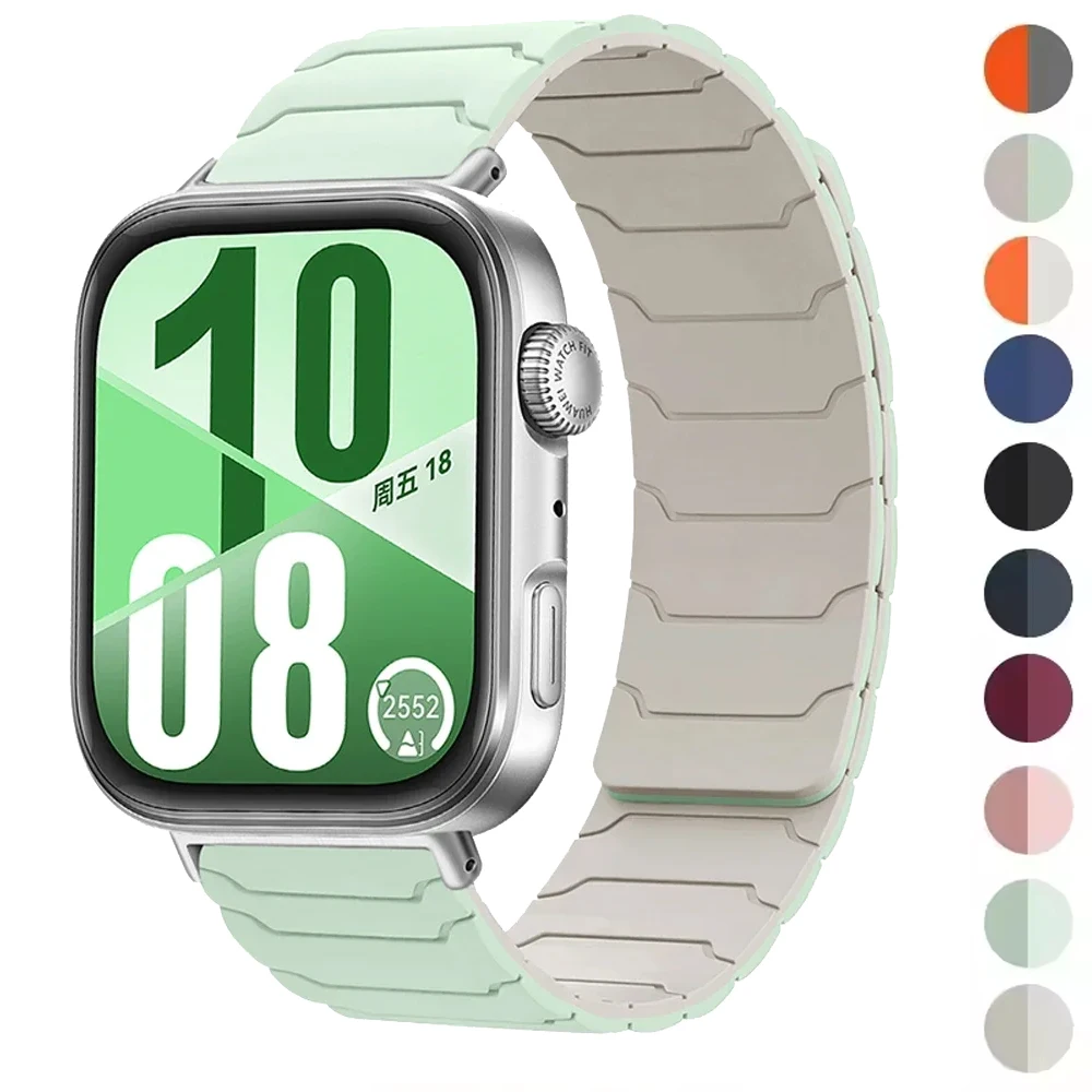 Magnetisches Silikonarmband für Huawei Watch Fit 4/3 Sport, bequemes Band, Ersatzarmband für Huawei Watch Fit 4 Pro Correa