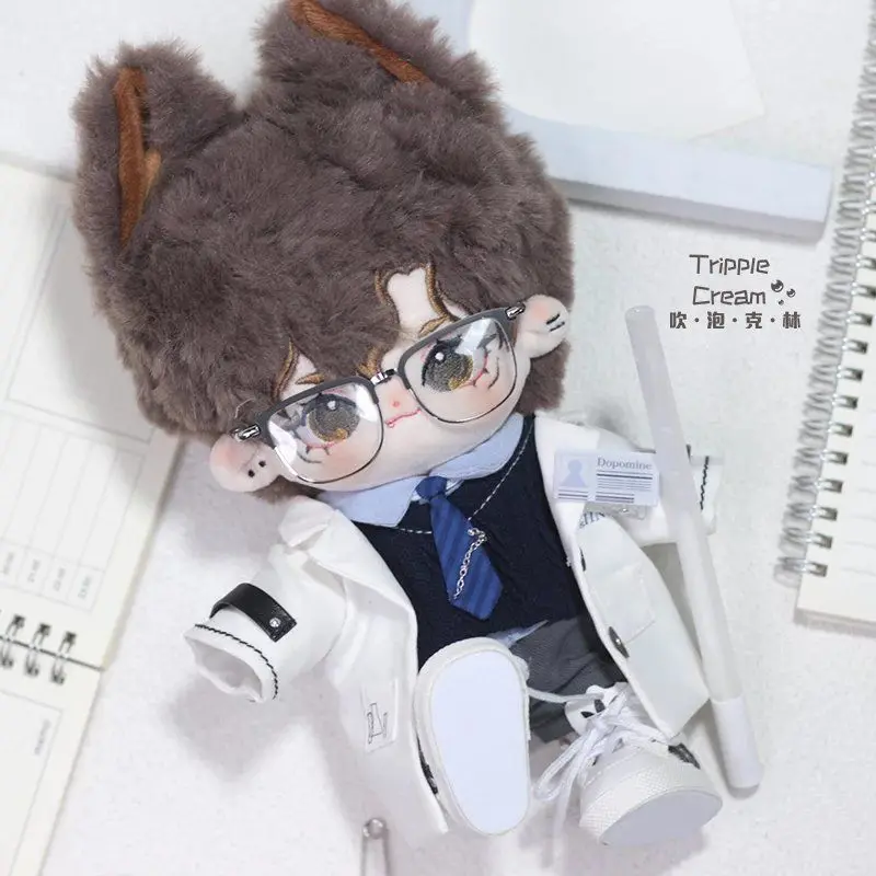 

Plush Doll 20cm Clothes White Coat Scientist Formal Korean Version Trendy Student Dress Back to School Season Female Toy Gift