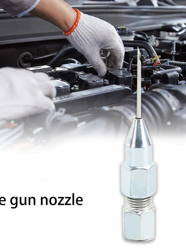 Manual Grease Gun Needle Tip Manual Gun Head Hose Needle Tip Adapter Long Manual Grease Gun Head Tip