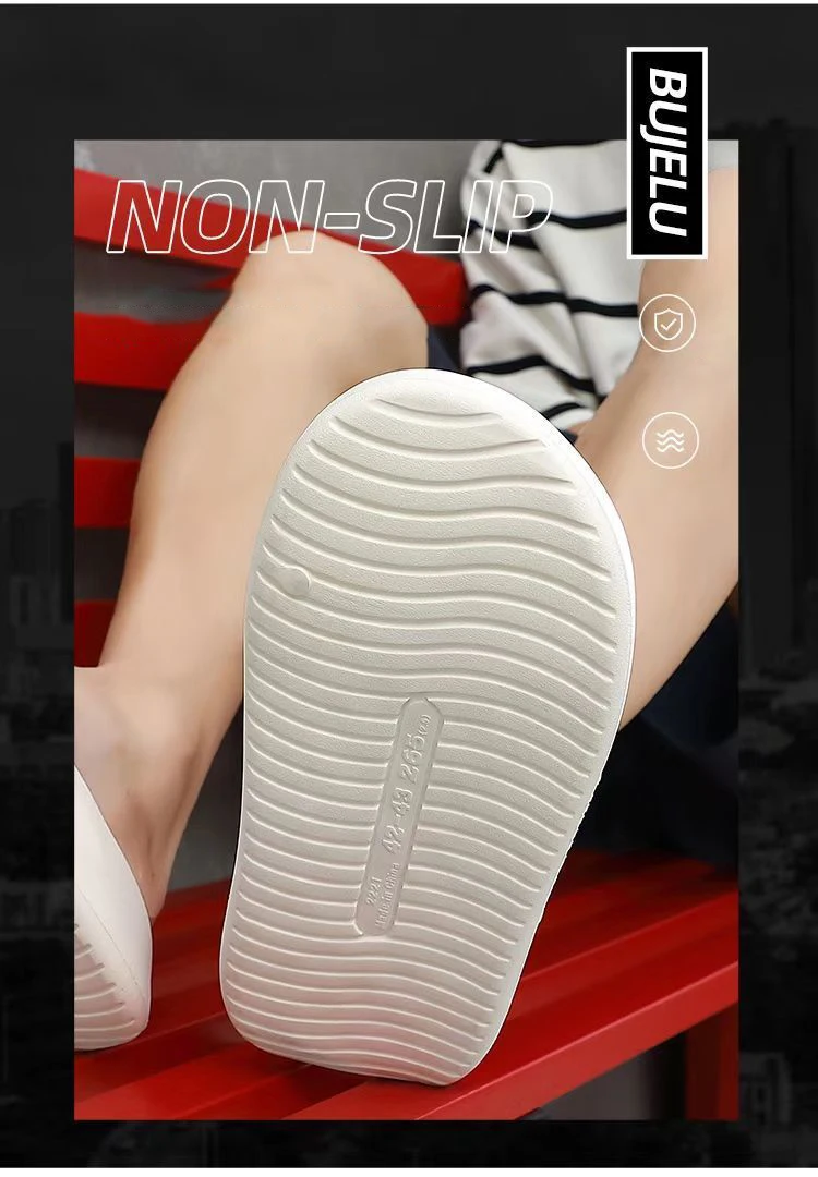 Sommerhausschuhe für Damen – rutschfeste Badezimmersandalen für drinnen und draußen, weiche Sohle, niedliche Hausschuhe für Paare – Detail 3