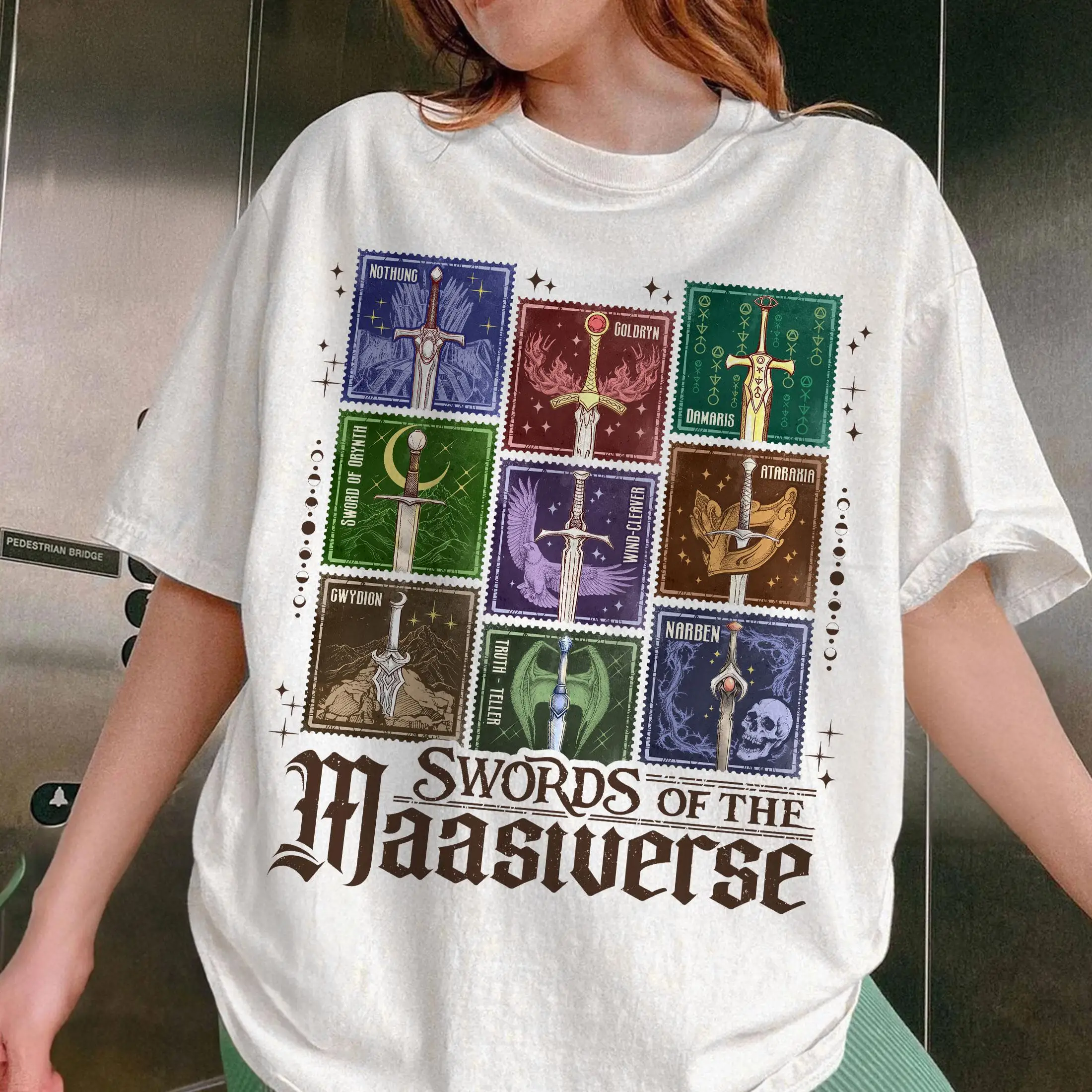 ACOTAR Swords of The Maasiverse Shirt, SJM Bookish Fans TShirt, Galathynius, TOG Crescent City, Nesta Archeron T-shirt