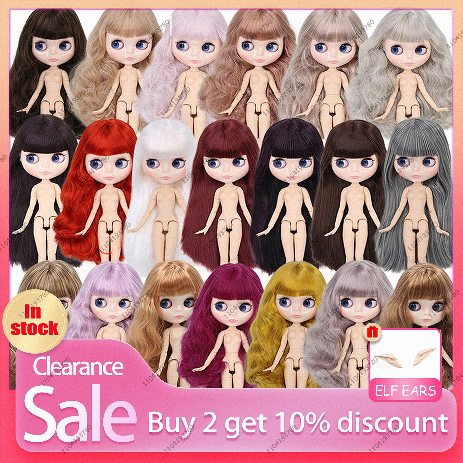 

ICY DBS Blyth Doll 19 Joints 30CM Body 1/6 Doll Azone Glossy Face & Fair Skin Hand-Painted Finished Makeup DIY Costume Toy Gift