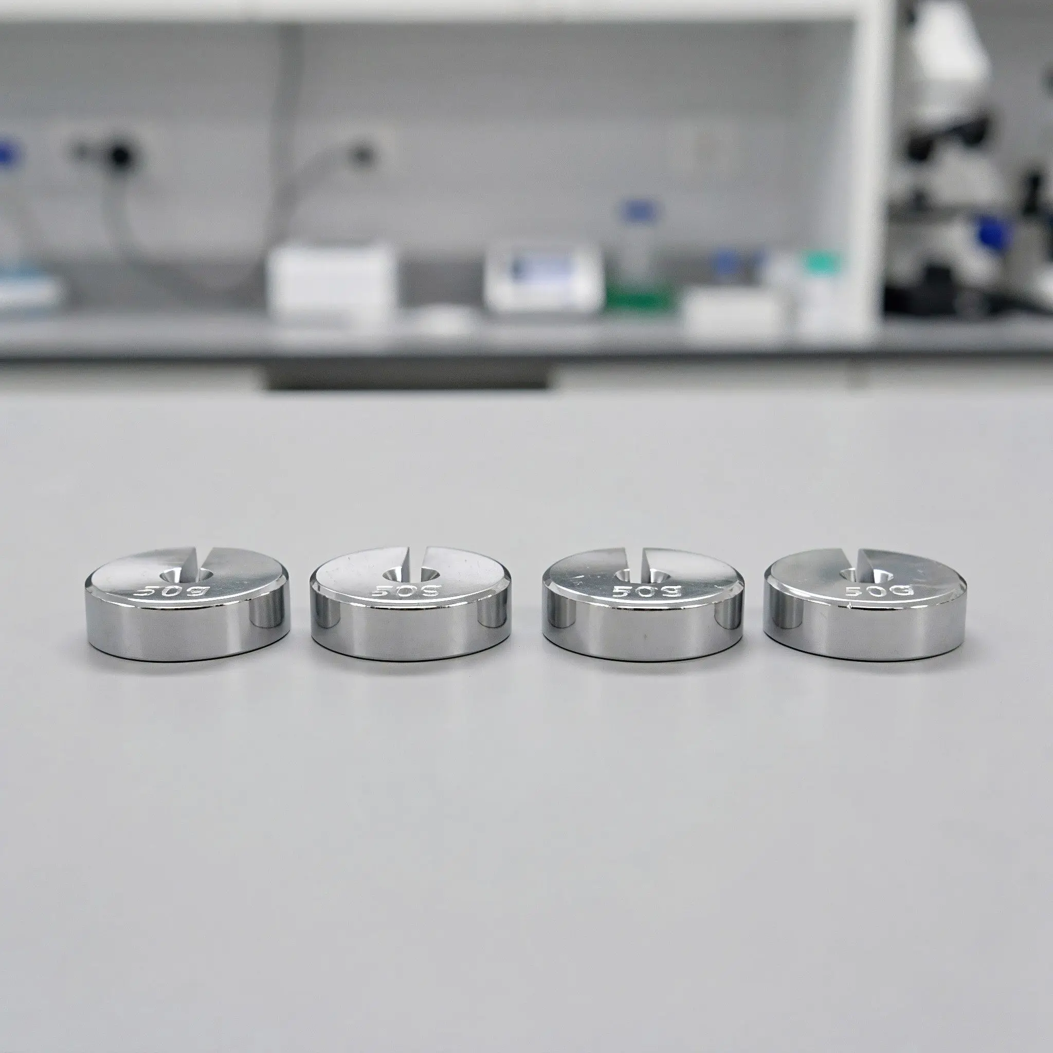 4Pcs 50G Slotted Iron Weight Disc Physics Experiment Mass Lab Scientific Demo Balance Teaching Mechanics Classroom Supply