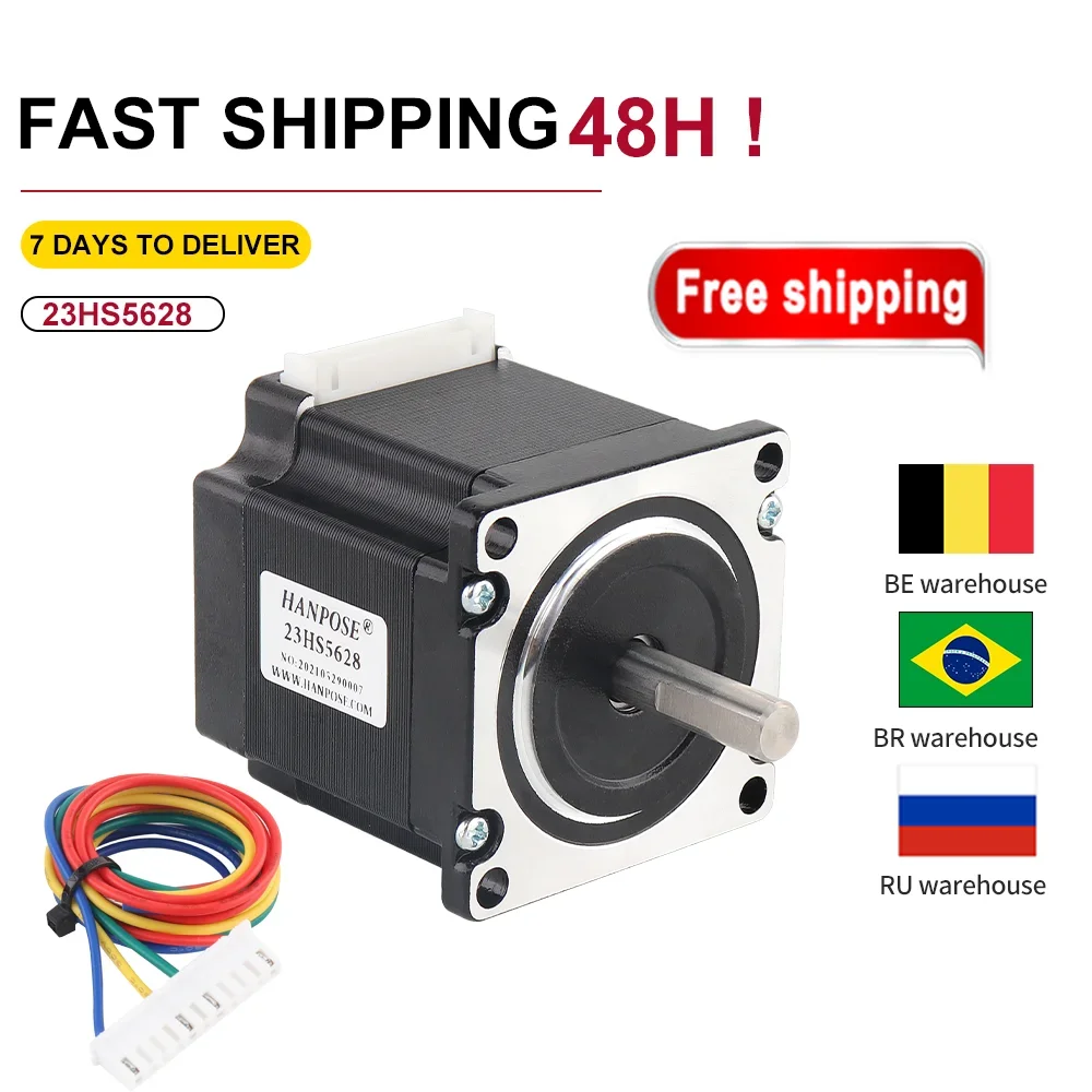 

Nema23 Stepper Motor 4-lead 165 Oz-in 56mm 2.8A 8mm shaft 23HS5628 57 Series motor For 3D Printer Monitor Equipment