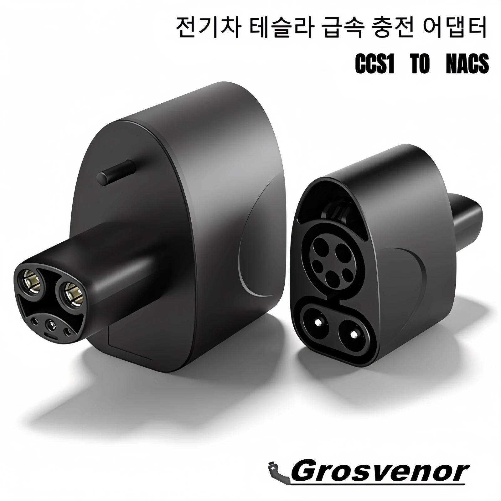 Ccs1-Tesla Ac+Dc Adapter Compatible with Tesla Model 3/X/Y - Made in Usa Ccs1 Combo Adapter Supports Ccs1 and Type 1 Ev Chargers