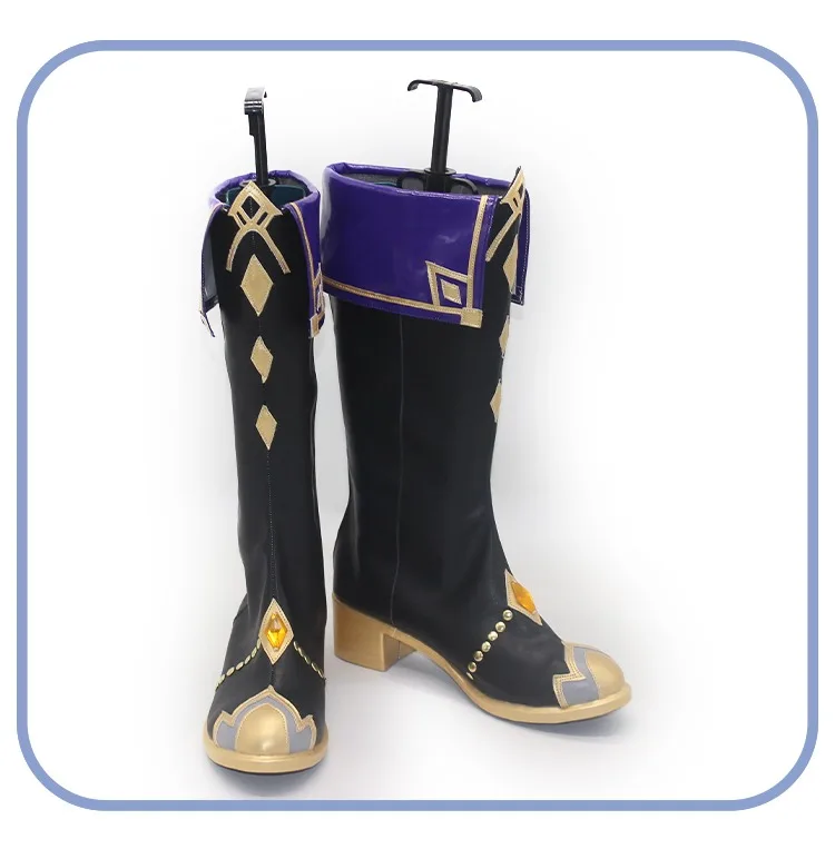 PJSK Kamishiro Rui تأثيري أحذية أنيمي اكسسوارات تأثيري الدعائم بولي أحذية أحذية من الجلد هالوين كرنفال الأحذية مخصص