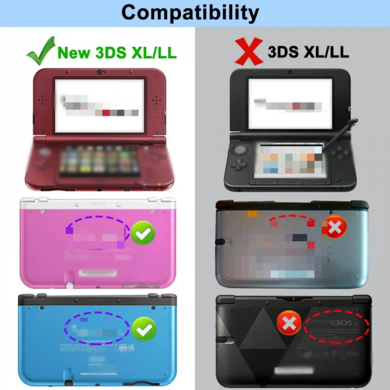 Protective Cover Holder Game Controller Case Plastic Hand Grip Handle Stand Compatible Nintendo New 3DS XL LL (New Version) view 3
