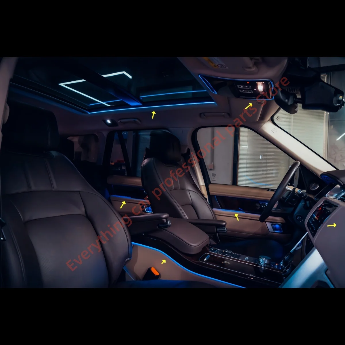 Automotive LED Ambient light for Land Rover Range Rover Executive 64 color Door light guide strip interior Atmosphere parts