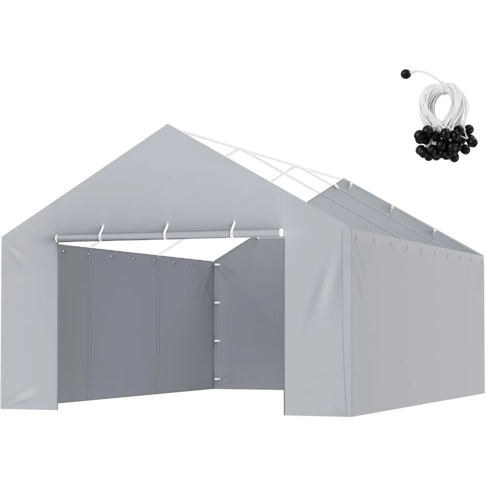 

Carport Replacement Canopy Cover Side Wall 13 x 20 ft, Garage Tent Shelter Tarp Heavy-Duty Waterproof & UV Protected, Easy Inst