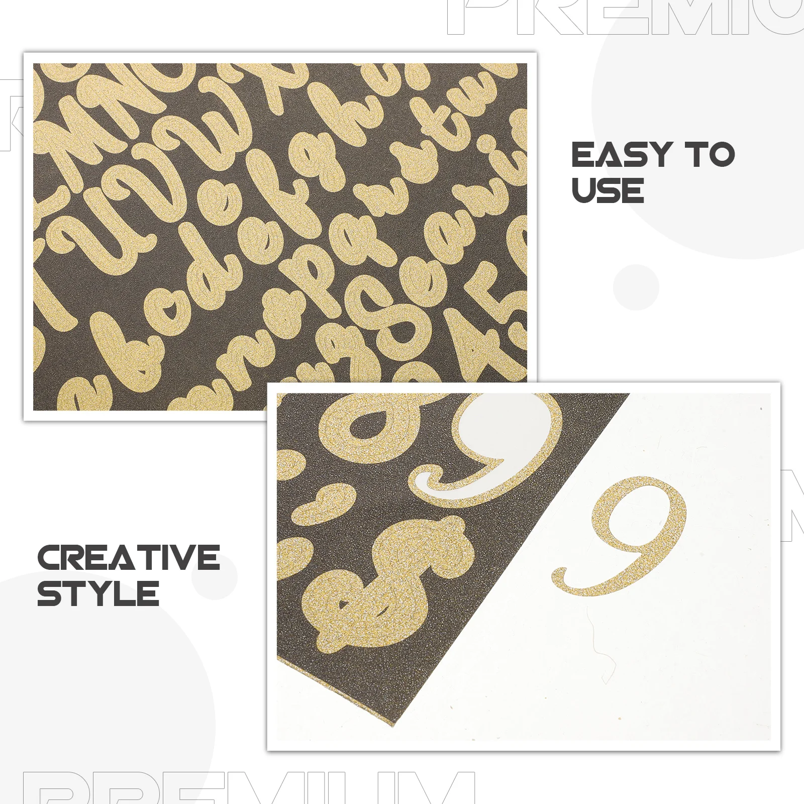 10 Sheets Golden Self Adhesive Alphabet Stickers Small Number Letters for Arts Crafts Scrapbooking Journals Planners Party