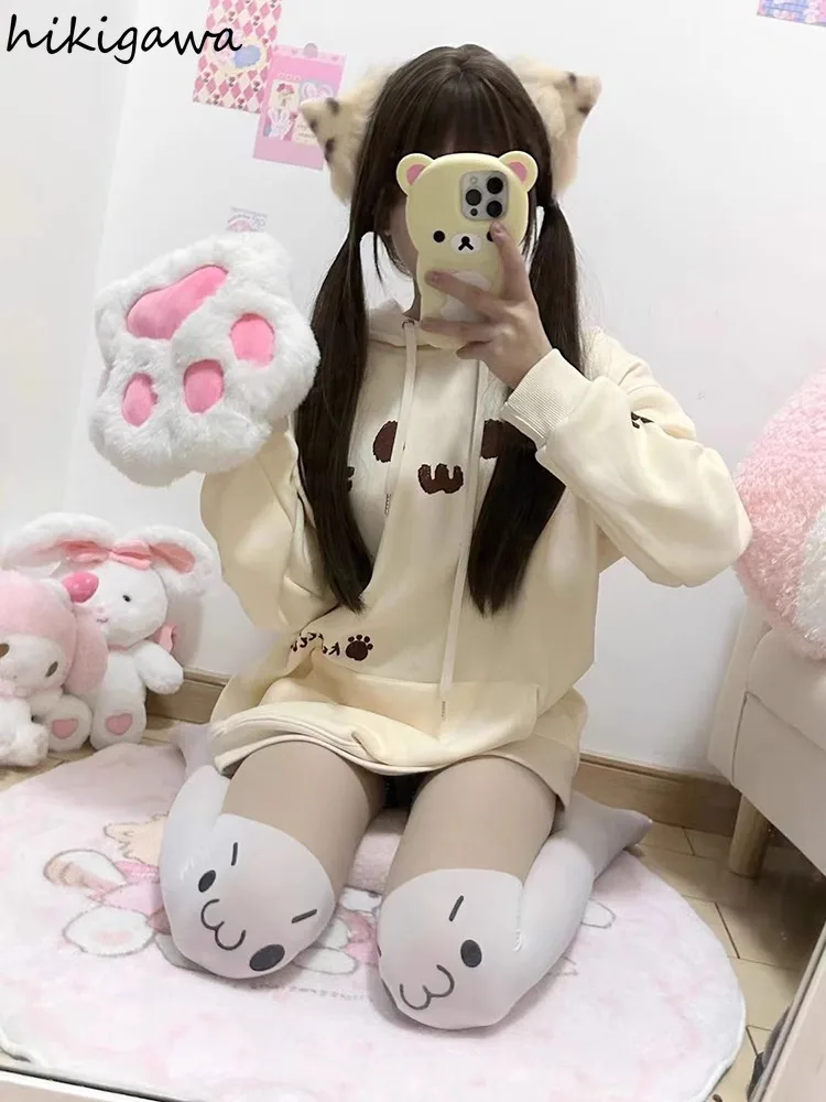 2024 Ropa Mujer Anime Hoodie Women Streetwear Fashion Casual Y2k Tops Hooded Oversized Sweatshirts Japanese Oversized Hoodies