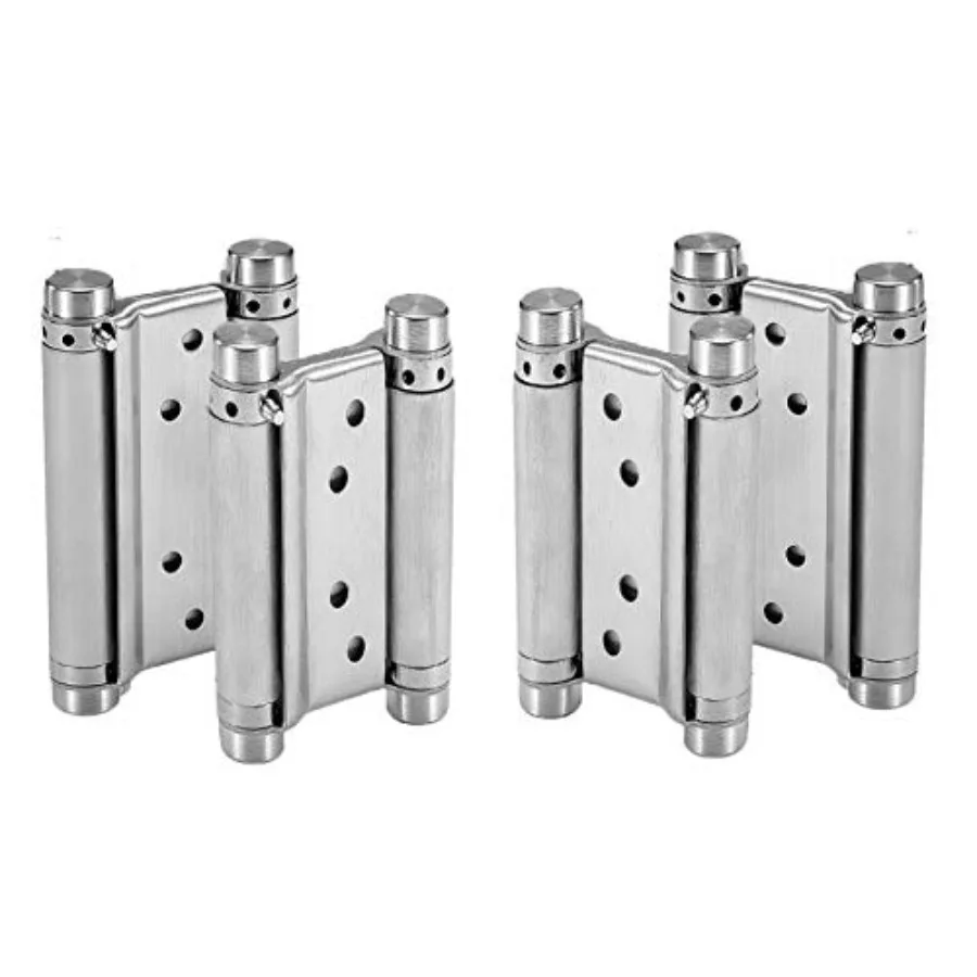 

2 Pairs 4Pcs of 5" Heavty Duty Stainless Steel Cafe Saloon Door Swing Self Closing Double Action Spring Hinges