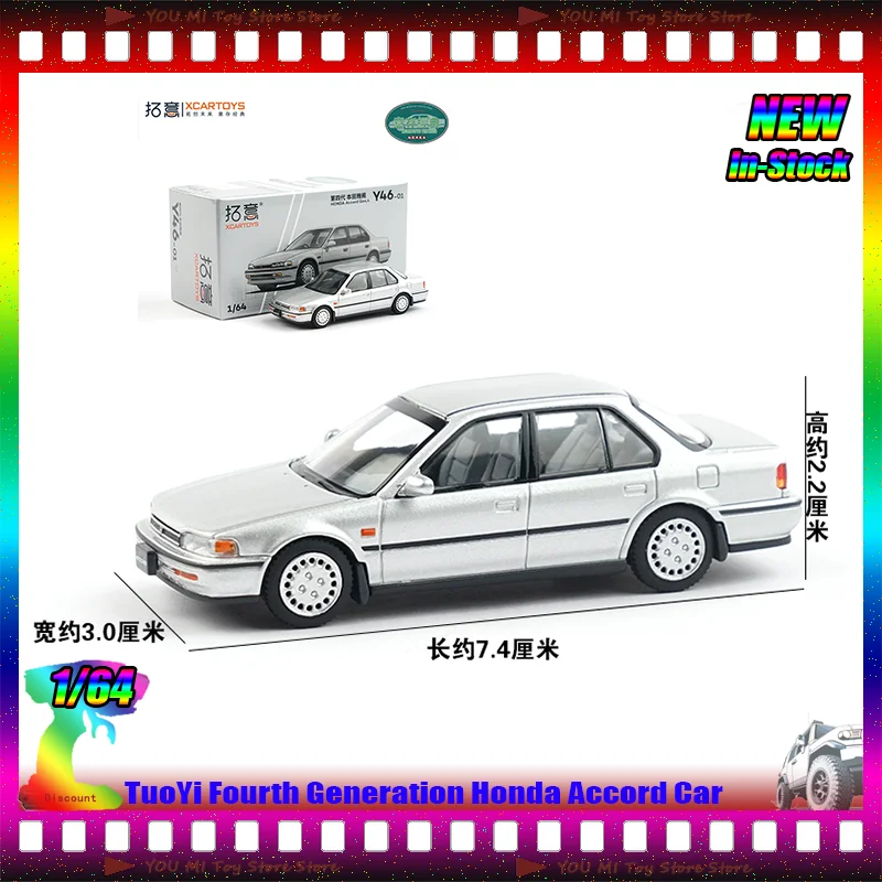 

New TuoYi 1:64 Fourth Generation Honda Accord Car Simulation Alloy Micro Die-Casting Model Custom Collection Ornaments Toys Gift