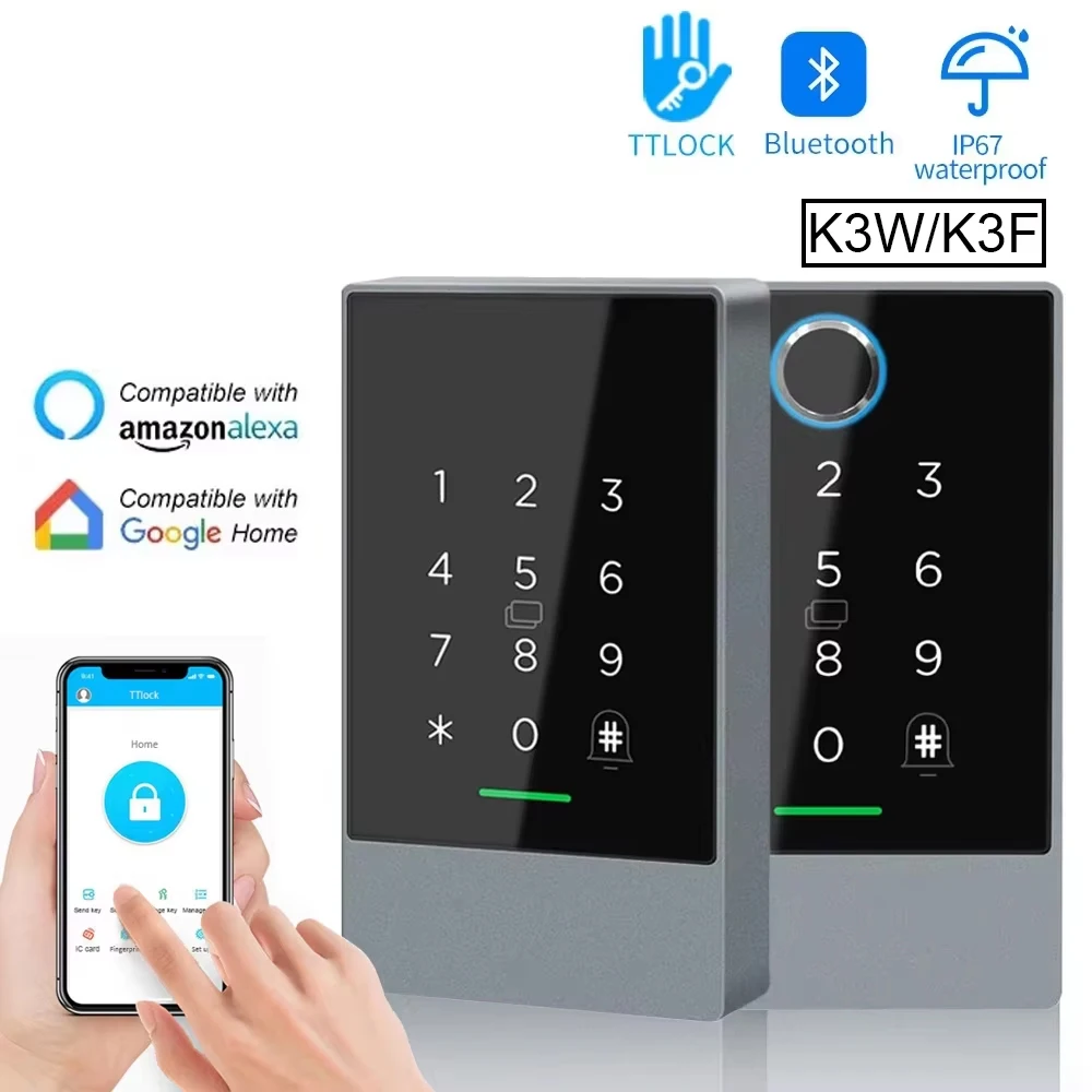 TTLOCK K3W/K3F Fingerprint Access Control Door System Opener for Intercom Nfc Bluetooth Electric Gate Keypad 13.56Mhz RFID Card