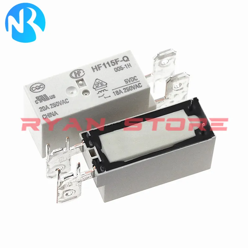 5Pcs HF115F-Q-005-1H HF115F Q 012 1H 115F-Q-024-1H HF115F-Q-048-1H HF115F Q 006 012 024 1D DC5V 12V 24V 48V 16A 18A Power Relay