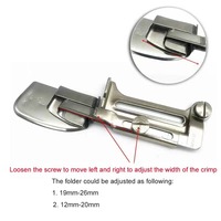 Adjustable folder Binder for Industrial Lockstitch Sewing Machine A11 new Sewing-Away Hemmer Attachment Flat Seam Folder Hemmer