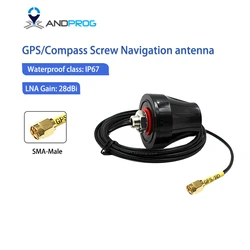 Ceramic chip BeiDou GPS External Antenna 28dB Gain SMA Waterproof