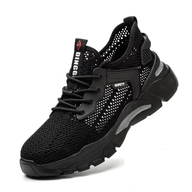 

mens fashion steel toe caps work safety shoes worker summer tooling shoe breathable security sneakers lightweight safe footwear