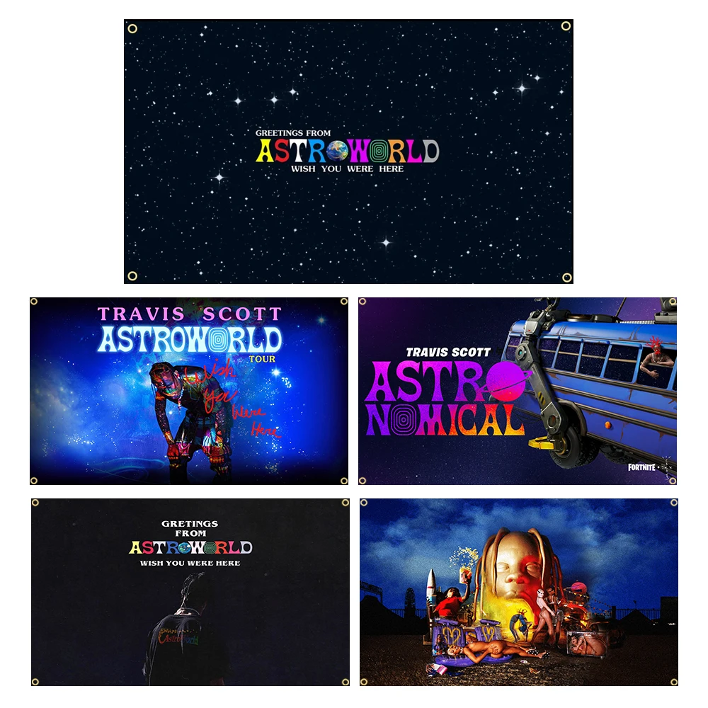 

90X150cm TS Astroworlds Rapper Album Cover Flag Polyester Printed Garage Decoration Banner Tapestry