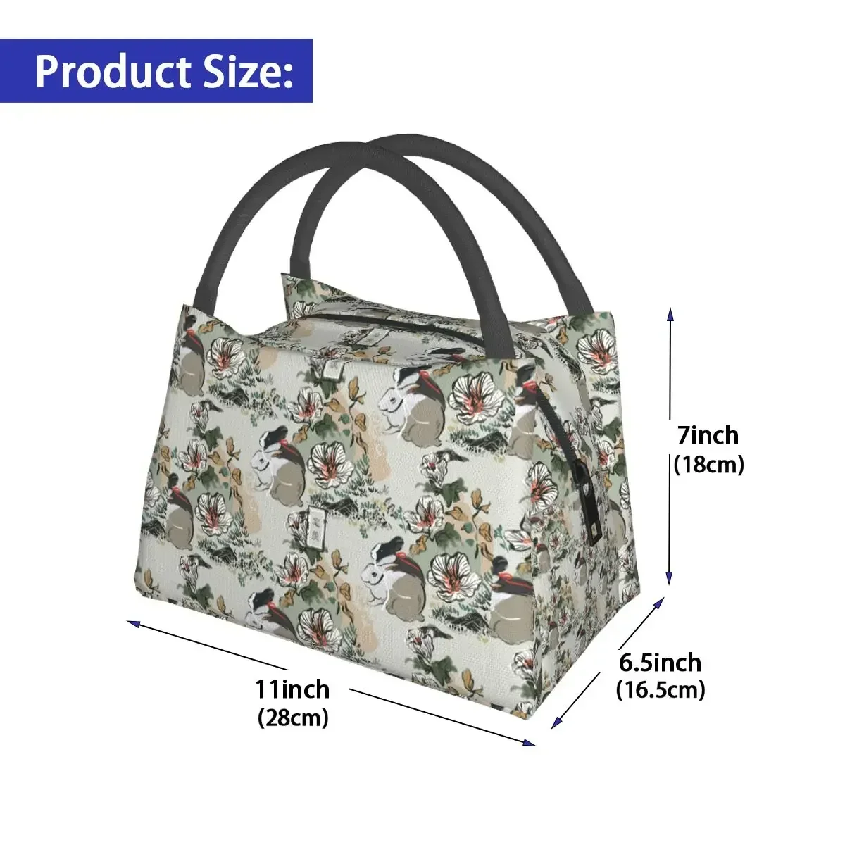 WangXian Lunch Bag The Untamed School Lunch Box For Adult Vintage Print Thermal Tote Handbags Oxford Cooler Bag