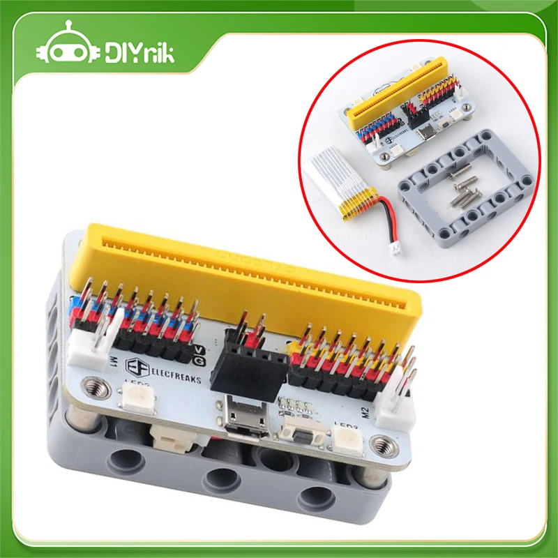 Elecfreaks Wukong Micro:Bit Expansion Board with Mechanical Claw - STEM Coding Kit for Building Blocks Programming Education