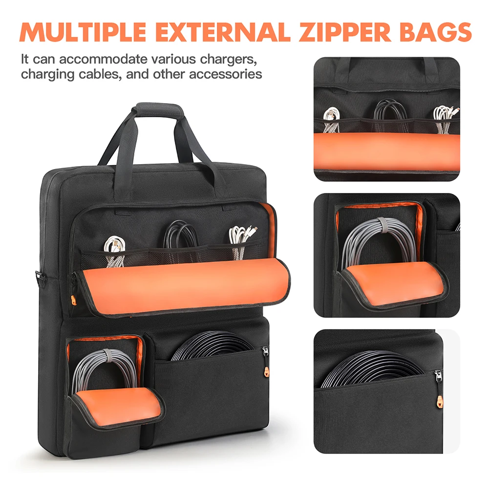 

Solar Panel Storage Bags with Shoulder Straps Padded Travel Solar Panel Organizer Large Capacity Solar Board Protective Handbag