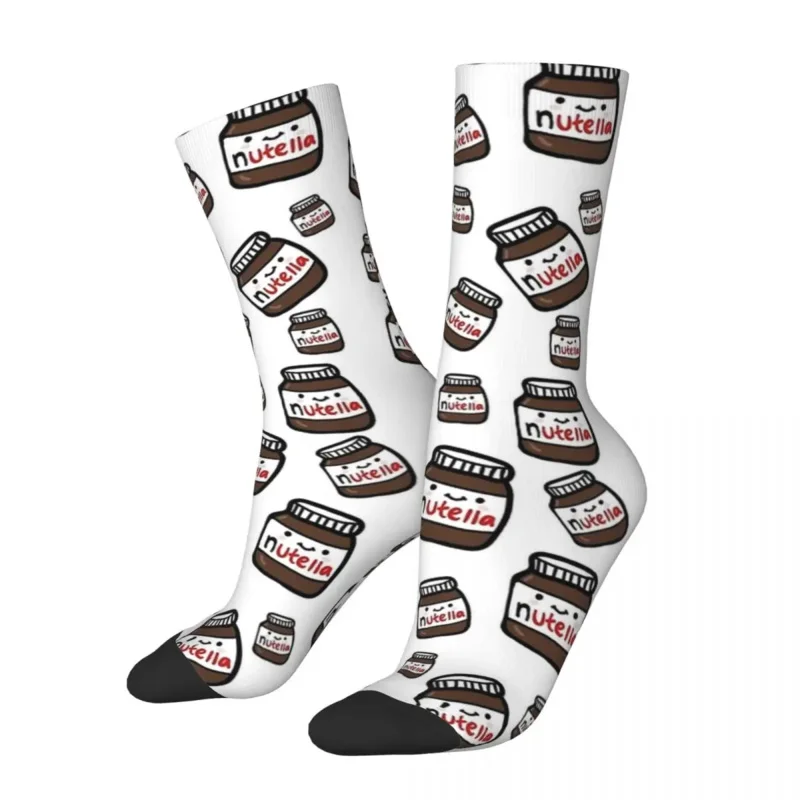 

Cute Nutella Socks Men Women Polyester Funny Happy Socks Harajuku Spring Summer Autumn Winter Socks Gift