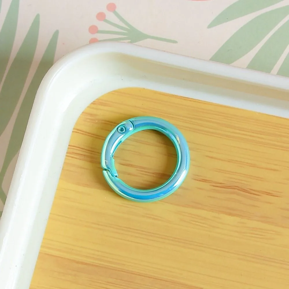 Connecting Ring Colorful Metal O Ring for Keychain Open Rings Split Ring Openable Spring Clasp Jewelry Making Metal