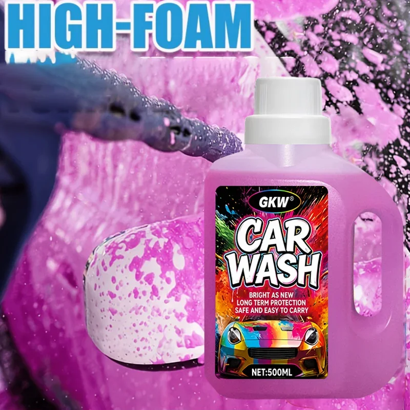 500ml Rosa Hochschäumendes Konzentriertes Autowaschmittel mit Wachs, Spiegelglanz-Lackschutz, für Schaumkanone & Eimer, All-in-One Autopflege – Detail 2