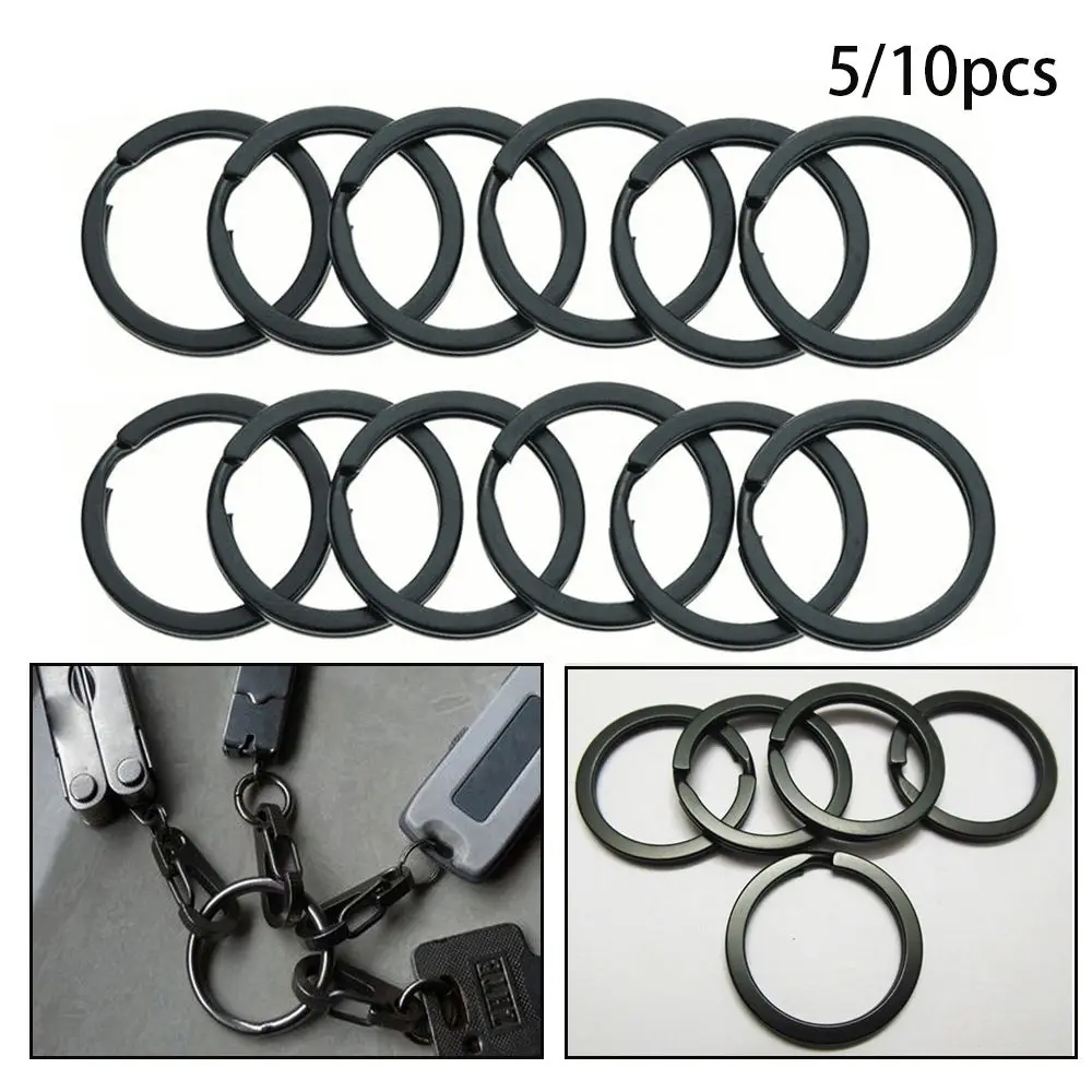 5/10pcs Hiking Style Stainless Steel Locking Key Holder Keyring Connectors Keys Ring Carabiner EDC Keychain