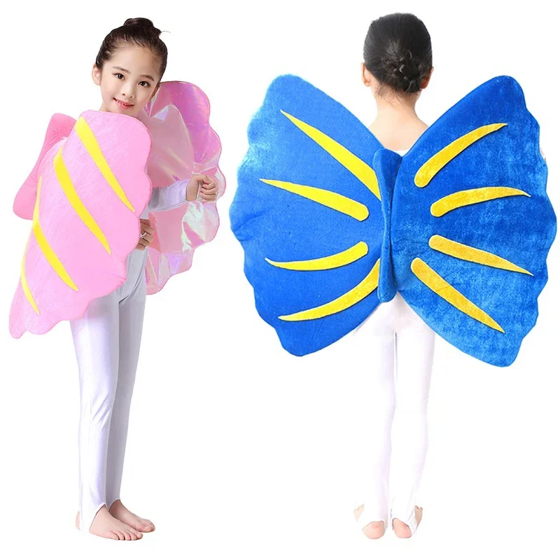 

Blue and pink conch costumes for boys, Halloween party animal jumpsuits, performance costumes for boys and girls with conch wing