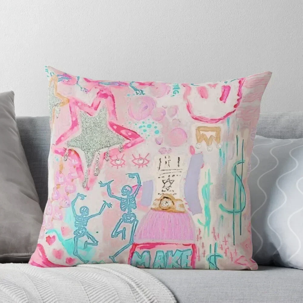 

Watercolor Pink Design Throw Pillow Christmas Covers covers for pillows Cushions Cover pillow