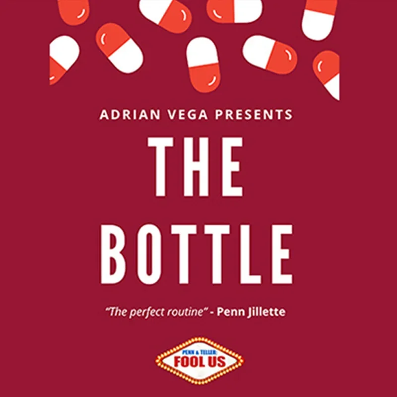 The Bottle by Adrian Vega Close-up Magic Tricks Signed Card Appearing in Sealed Bottle Magia Illusions Gimmicks Mentalism Props