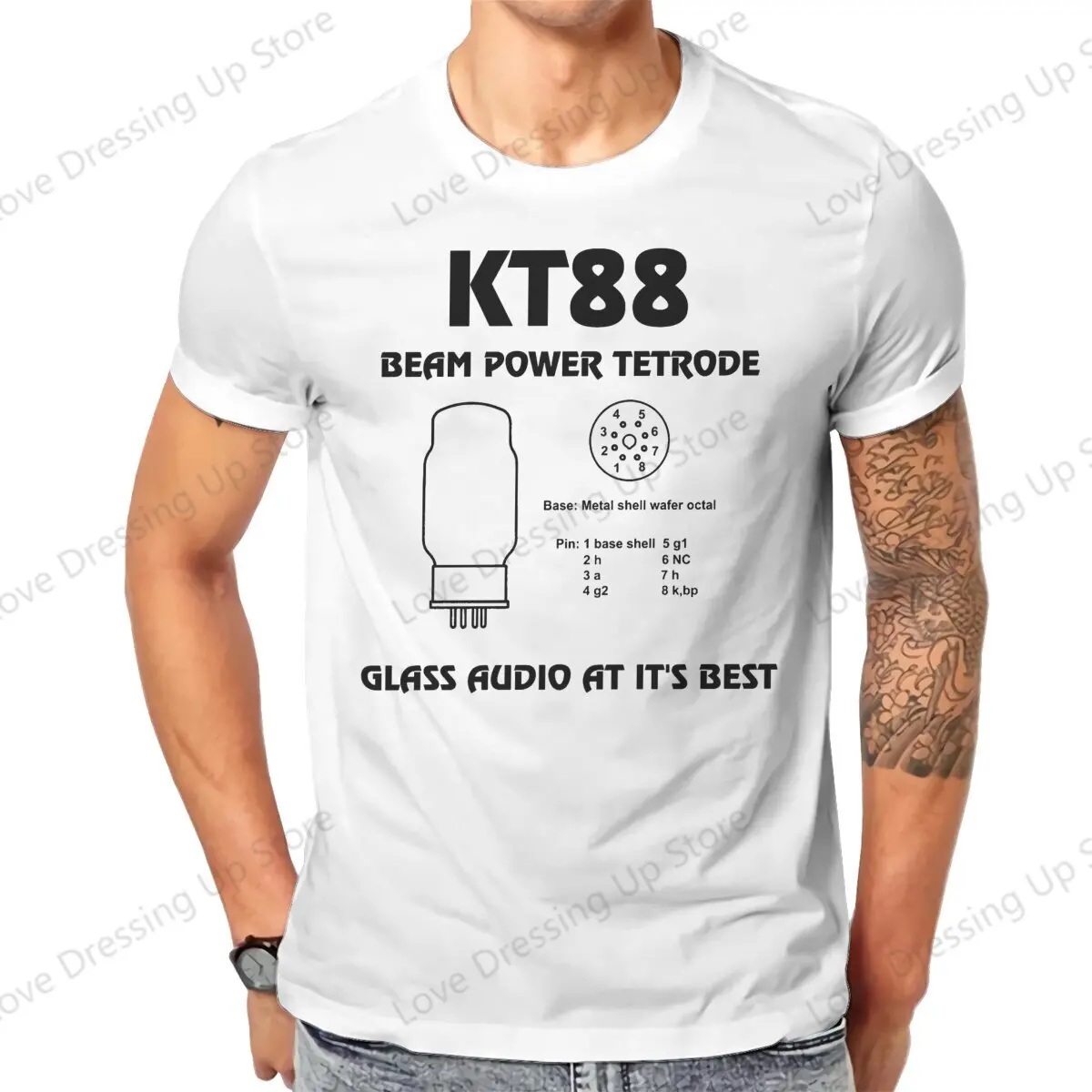 Vacuum Tube KT88 Vacuum Tube T Shirt Fashion Men Tees Summer Clothing COTTON Crewneck TShirt