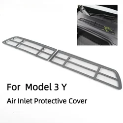 For 2023 Tesla Model 3 Y Air Inlet Protective Cover Insect-proof Net Front Air-conditioning Intake Grille Clean Car Accessories