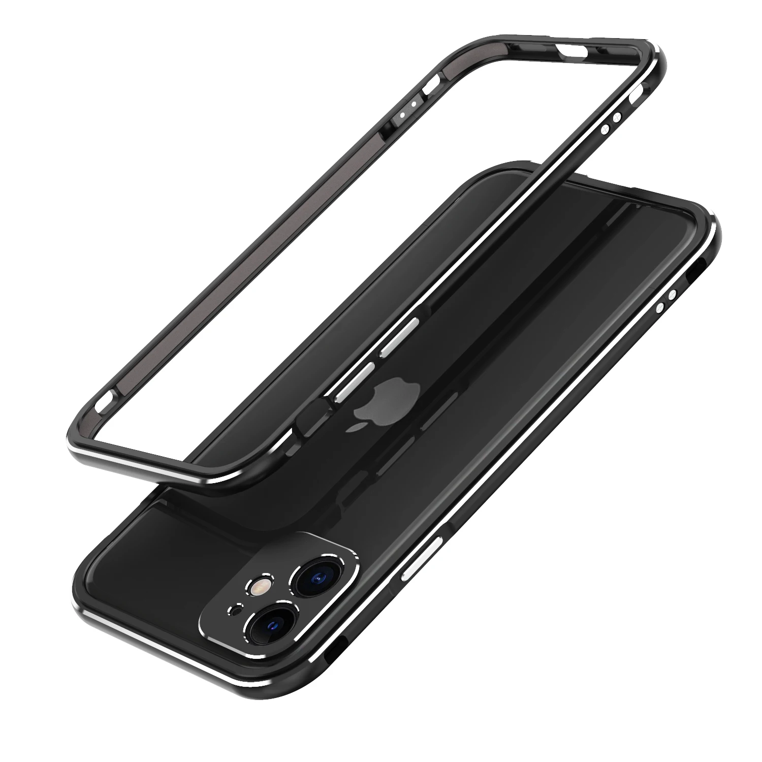 Case For iPhone11 Luxury Deluxe Ultra Thin aluminum Bumper for Apple iPhone 11 Pro Max + 2 Film (1 Front +1 Rear)