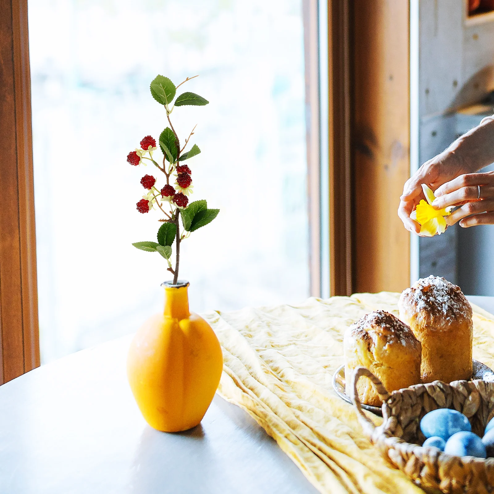 

1pcs Simulation Raspberry Lifelike Fake Fruit For Party Table Decor Photo Props Artificial Plants Faux Plastic Branch