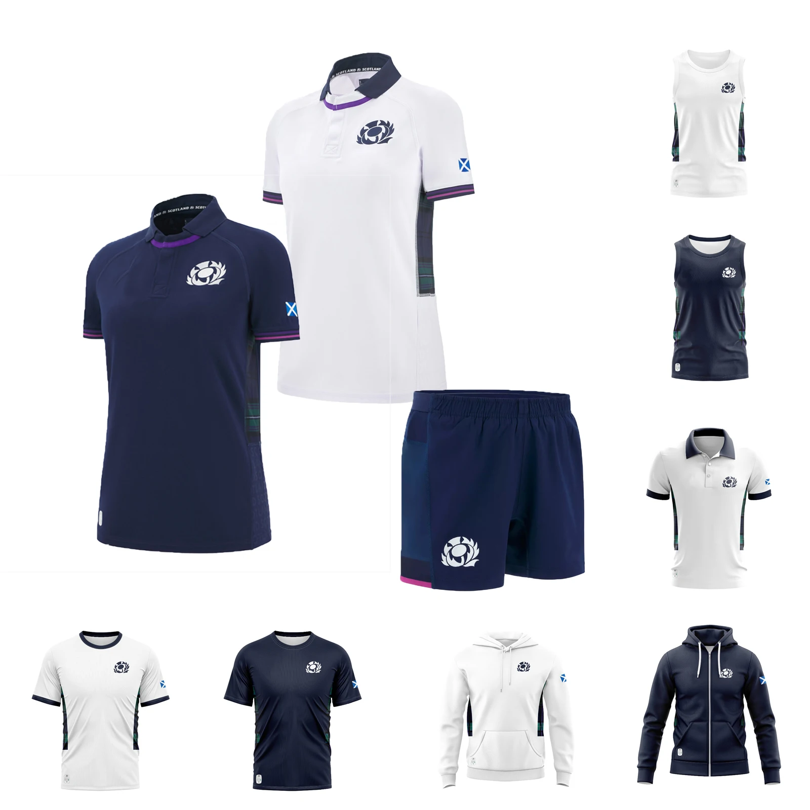 

2025/2026 ENG25 Шотландия Регби Дома/Выездной Регби Джерси Спортивная рубашка и толстовки Майки