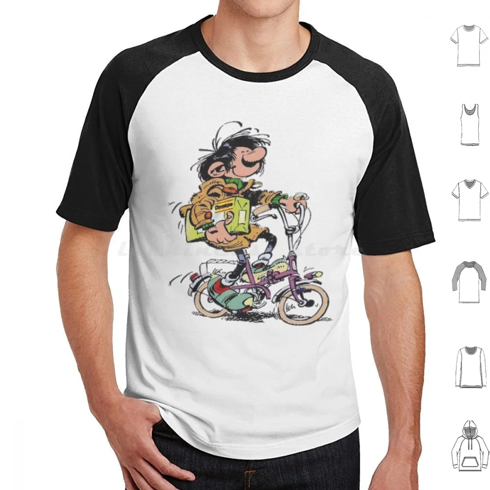 Gaston Lagaffe Classique T Shirt Cotton Men Women DIY Print Cartoon Spirou Adventure Book Comic Belgium Magazine Gaston France