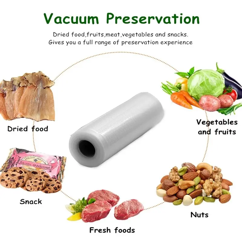 Reusable Kitchen Fresh Keeping Food Storage Bag Kitchen Vacuum Packed Bags Sealer Food Saver Bag