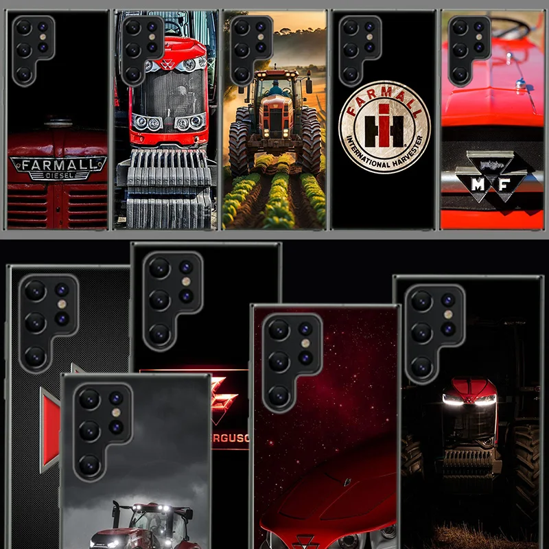 Funda para teléfono Tractor Farm Capa para Samsung S26 Ultra S25 Edge Galaxy S23 S21 S20 S24 FE S22 S10 Plus, carcasa transparente de TPU
