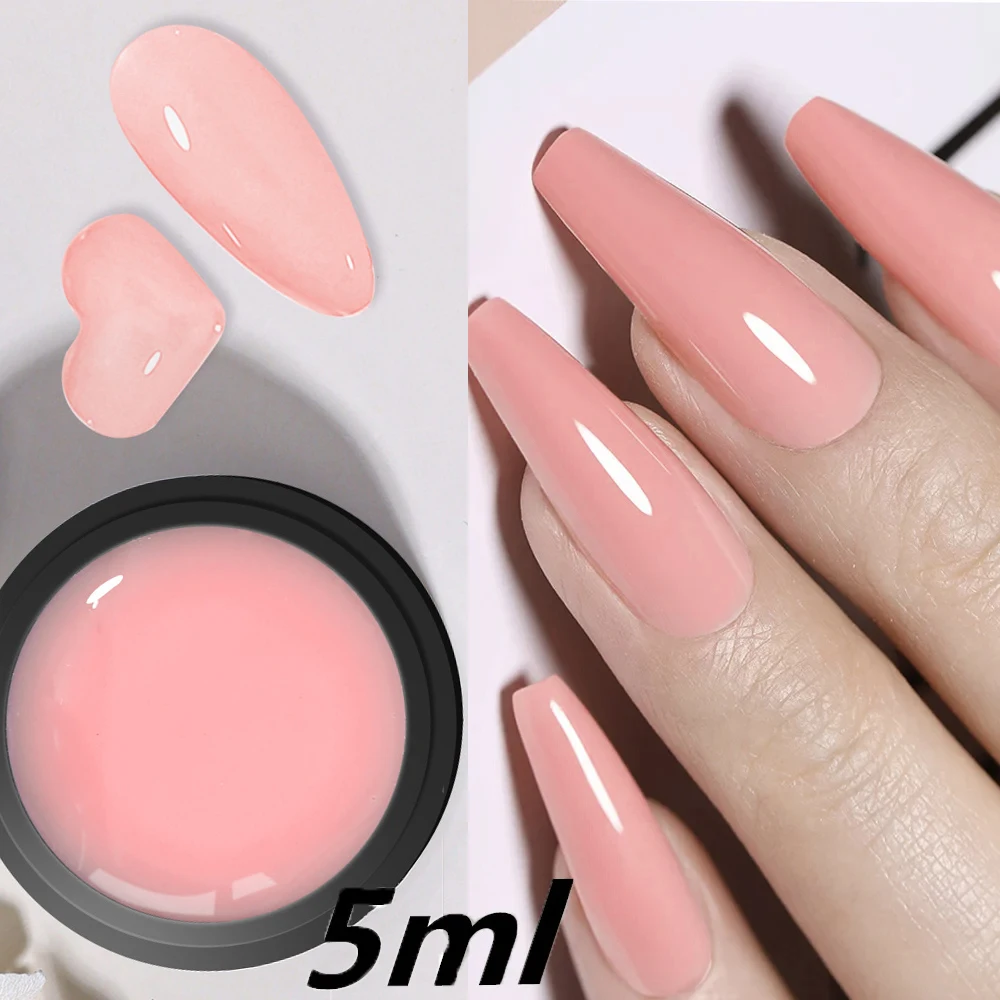 15/5ml Professional Semi-Solid Polyer Extension Gel Non-Stick Hand Pink/White/Clear Sculpture Gel DIY UV Gel Acrylic Extend Gel