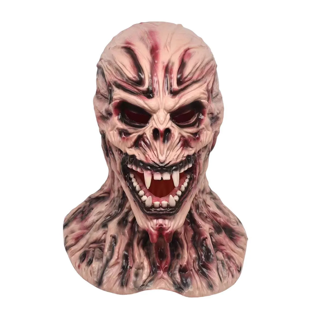 Nuovo Halloween Mouthless Mostro Demone Piranha Maschera Spaventoso Zombie Cappuccio Disgusting Zombie Hood Dress Up Puntelli