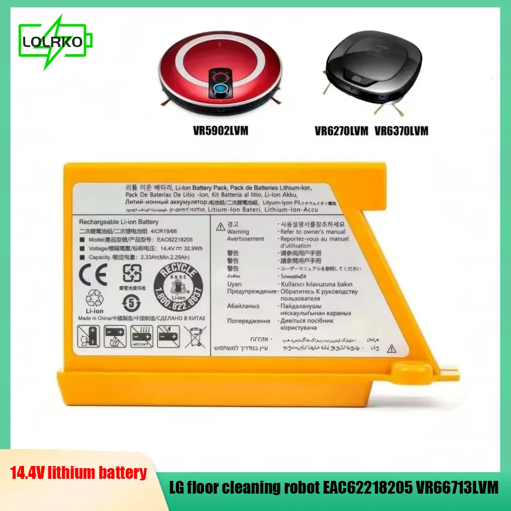 

Replacement Vacuum Cleaner Battery EAC62218205 For LG Sweeping Mopping Robot VR66713LVM VR65720LVMP VR65860LVWP EAC60766107