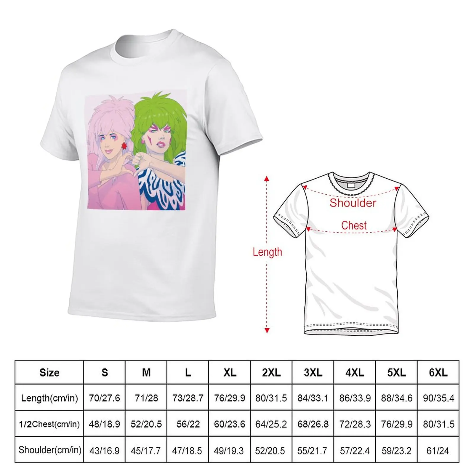 New K-Jem and Pizzazz - Heart T-Shirt tees kawaii clothes Short t-shirt t shirt for men