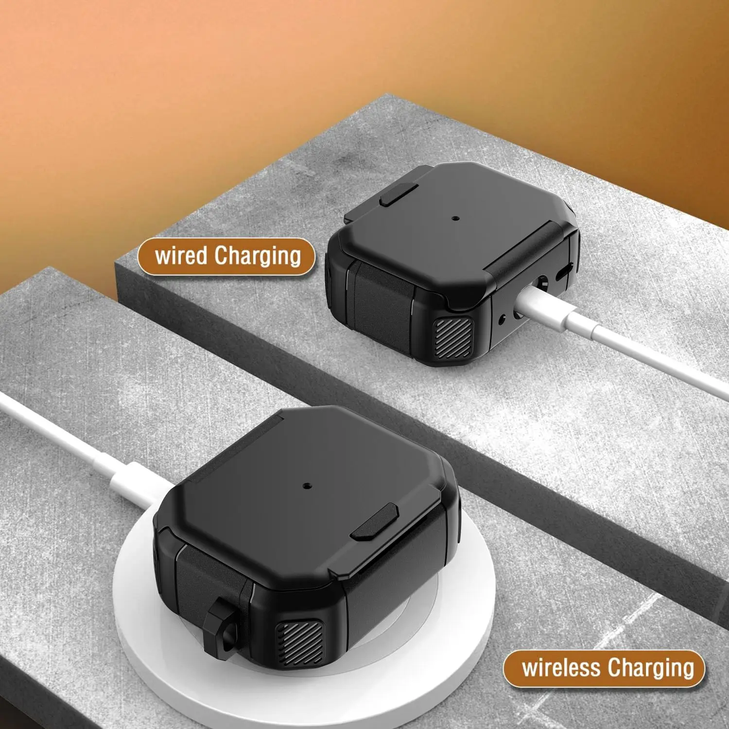 غطاء فاخر لأجهزة AirPods Pro 2 2022 2023 حافظة سماعة الاذن لأجهزة AirPods 3 2 1 Pro حافظات واقية لأجهزة AirPods Pro2 مع حامل هاتف