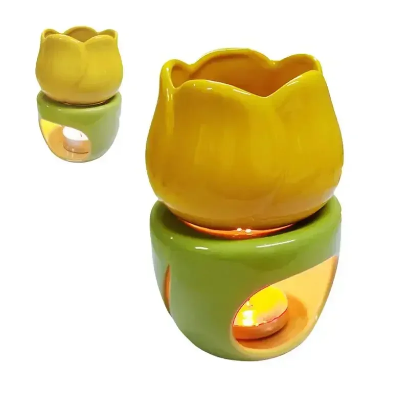 2026 Unique Wax Melt Essentiall Oil Burner Tea Light Candle Holder Ceramic Wax Warmer Decoration Aromatic Essentiall Oil Bu