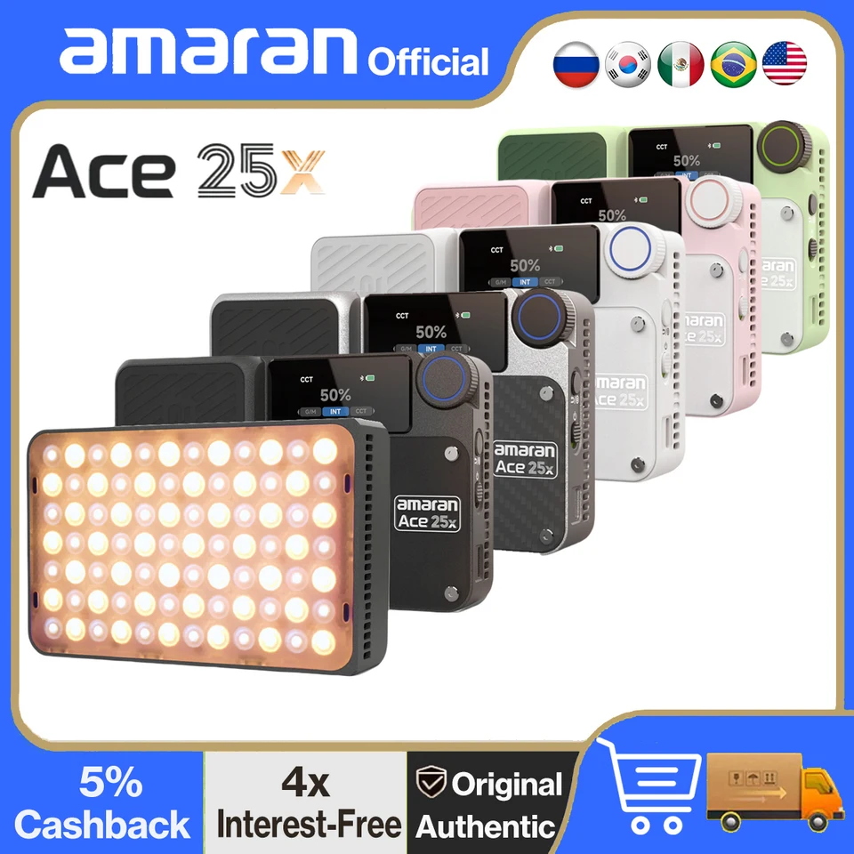 amaran Ace 25x Pocket Bi-Color LED Light Panel Mini Video Light