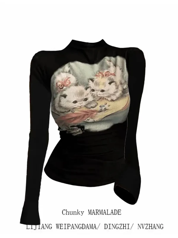 Übergrößen-Damen-T-Shirt mit Schulterdruck, schlankmachendes Design, lässige amerikanische Mode für große Größen