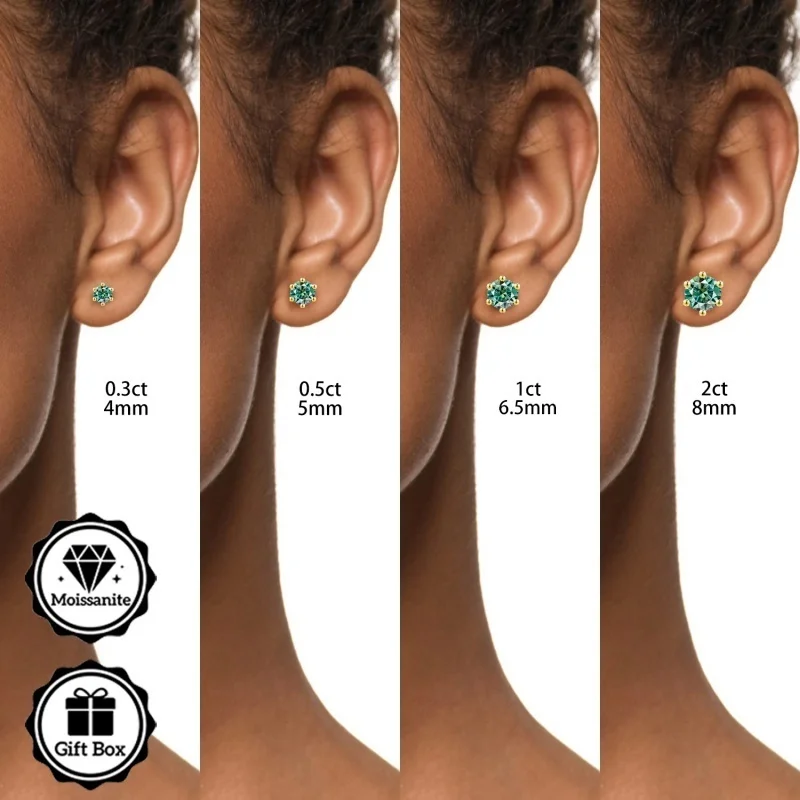 

Ювелирные изделия LAMVOICE для женщин/серьги-гвоздики с муассанитом 0,6-4 карата, серьги из стерлингового серебра S925, подарок на День святого Валентина для нее